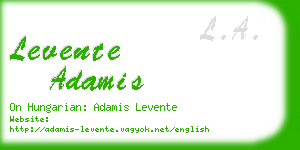 levente adamis business card